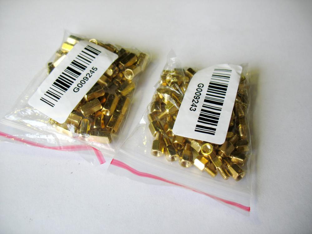 New Queen! 50 Pcs Brass Screw PCB Standoffs Hexagonal Spacers M3 Male x M3 Female 5mm