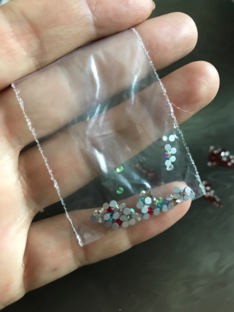 Non Hotfix Mix Sizes & Colors SS4 SS6 SS8 SS10 SS16 SS20 SS30 Rhinestones FlatBack Strass glitter Flatback 800pcs for Nail Art