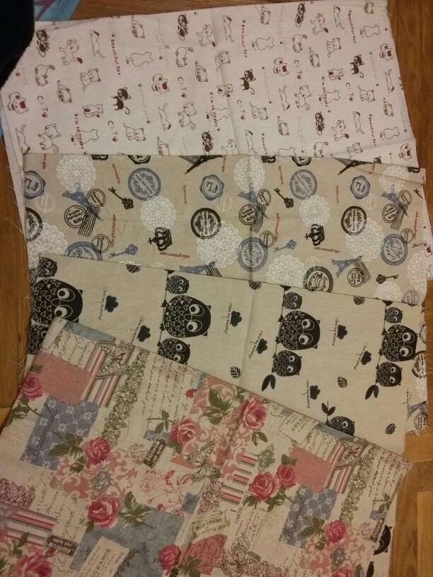 Vintage Printing Pattern Cloth Natural Cotton Linen Fabric Quilting Patchwork Sewing DIY Textile Multi Pattern Option 78X51CM