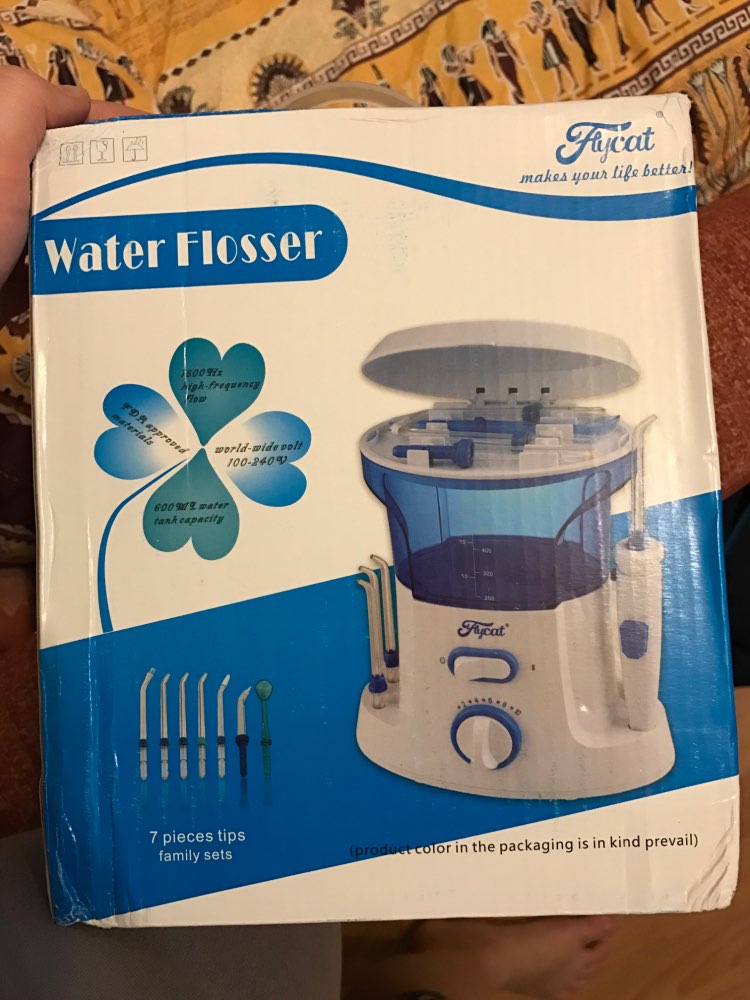 Dental Water Flosser + Quality Oral Irrigator with 7Pcs jet tip & 600ML Water Tank for dental hygiene & tooth care