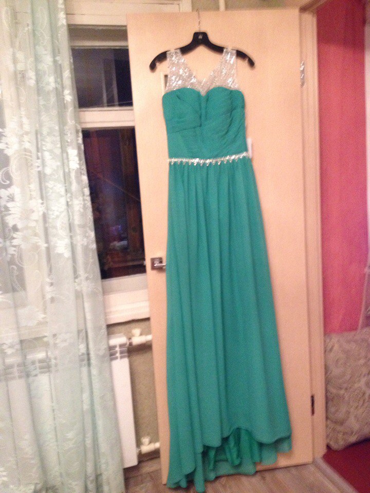 Vivian's Bridal Sexy Beaded Evening Dresses 2015  A-Line Colorful Chiffon Scoop Sleeveless vestido de festa Summer Style EV001