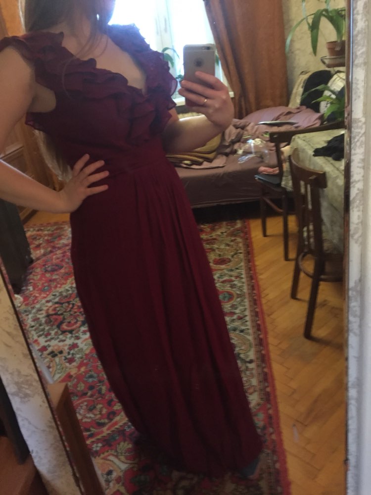 Evening Dresses Ever Pretty Women V-neck Empire Waist Burgundy Wine Red  EP08500 2017 Special Occasion Evening Dress