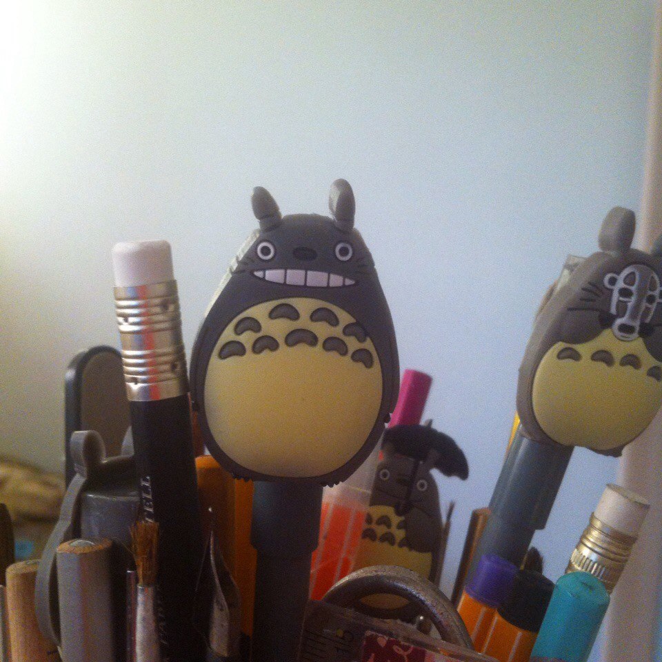 4PCS/lot Kawaii Japan cartoon Cat Totoro series 0.38mm gel pen/Escolar Papelaria School Office Supply Promotional Gift