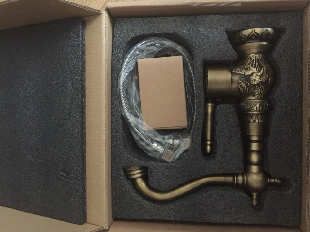 New Arrivel Single Handle Bathroom Faucet  Basin crane tap Antique Brass Hot and Cold Water tap 360 degree rotating AL-9966F