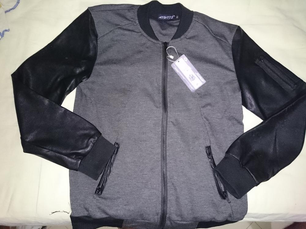 Men Hoodies Patchwork Leather Sleeve Fashion Hoodies Men Jacket Coat Brand Sweatshirt  Casual Suit Pullover Tracksuits Masculino