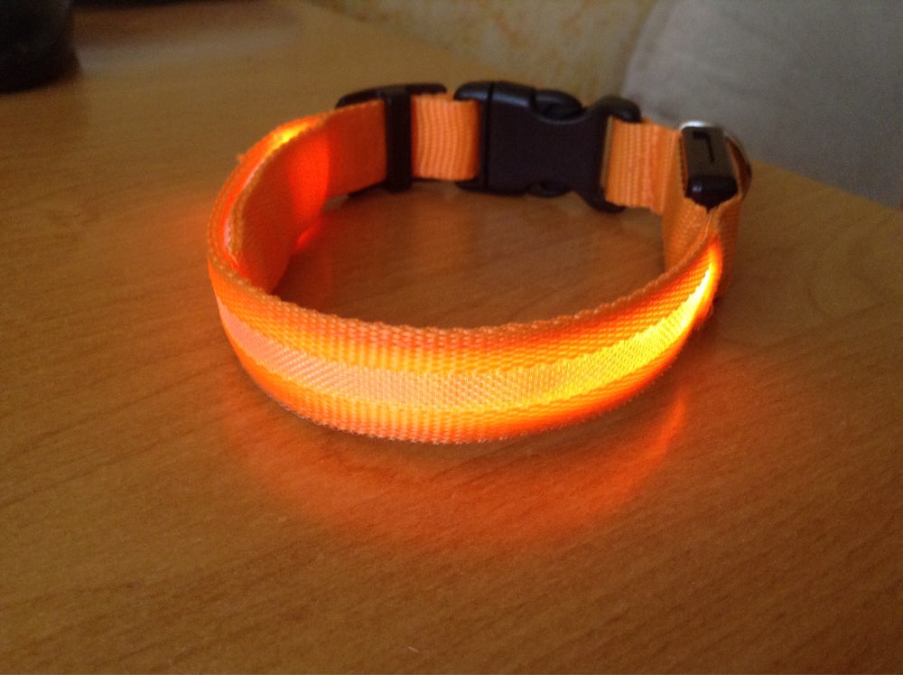 Nylon Pet LED Dog Collar Night Safety LED Flashing Glow LED Pet Supplies Dog Cat Collar Small Dogs Collars 