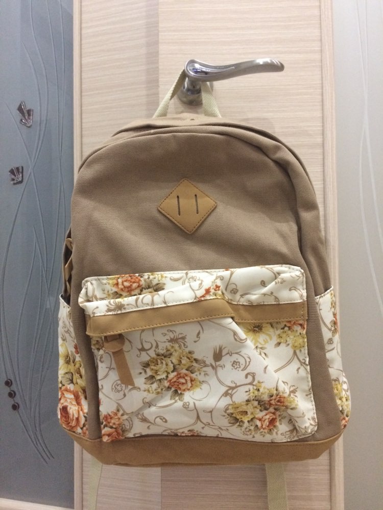 XQXA Canvas Floral Printing Satchel Rucksack Backpacks School Bags for Girls Female Mochila Escolar Printing Backpack School