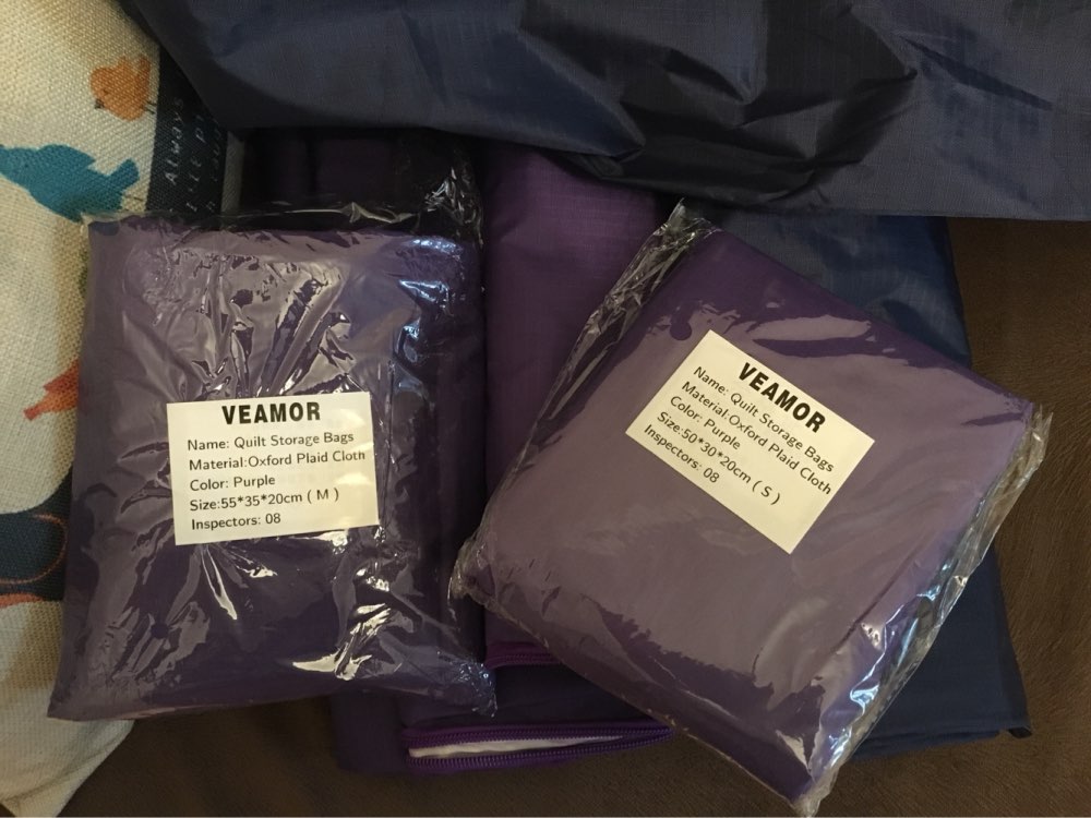 [VEAMOR] Hot Sale ! Quilt Storage Bags Oxford Luggage Bags S-XXL Home Storage Organization Waterproof Clothes Bags with Window 