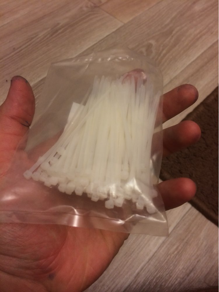 100pcs 100x 3mm Self-Locking Network Nylon Plastic Zip Trim Wrap Cable Loop Ties Wire
