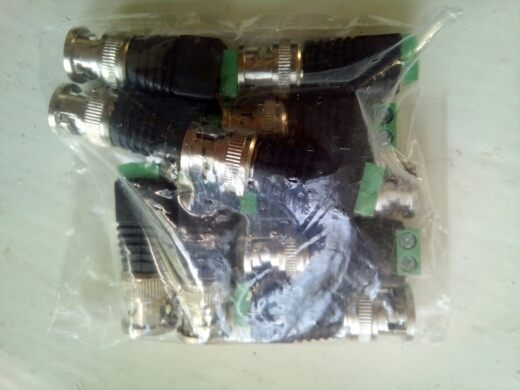 10Pcs/lot Coaxial Coax CAT5 BNC Male Connector for CCTV Camera Security System Surveillance Accessories New Arrival