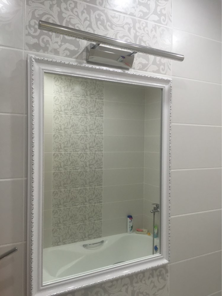 Modern 30pcs SMD 5050 7w led front mirror light 55cm bathroom lamp stainless steel painting wall lights for Dresser Hotel