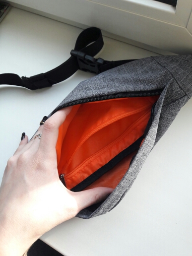 TINYAT Men Male Casual Functional Fanny Bag Waist Bag Money Phone Belt Bag T201 Gray Black 
