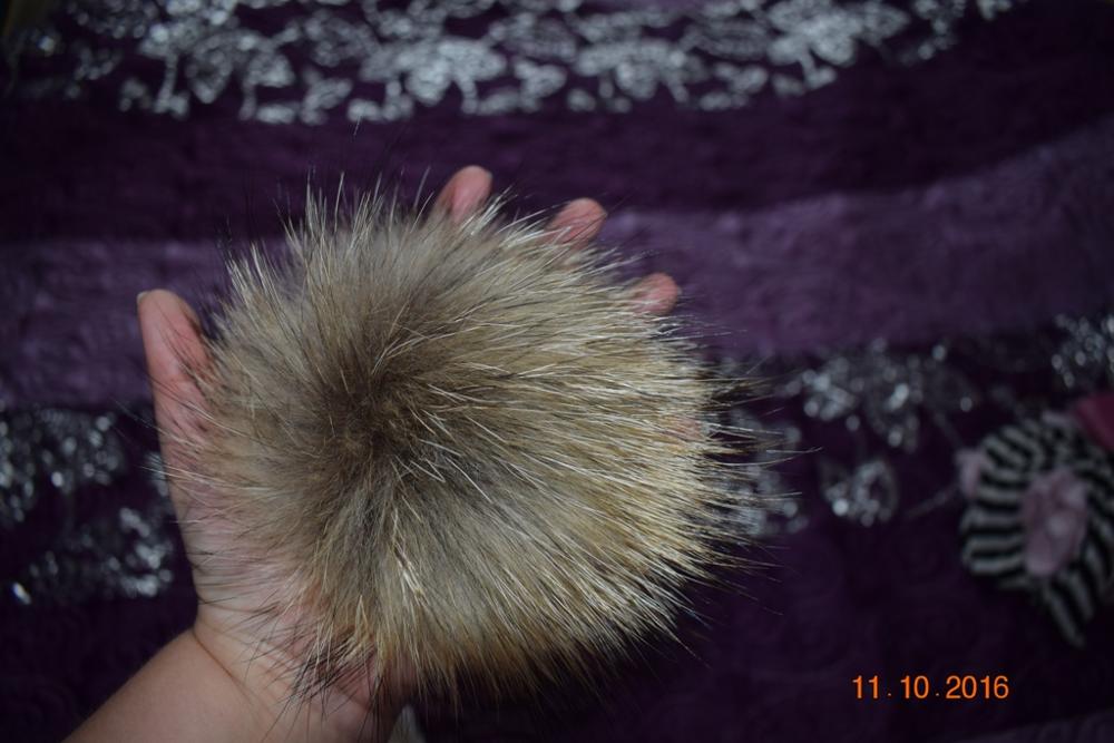 2016 Winter Autumn Fashion Women Wool Knitted Beanies Caps 100% Real Raccoon Fur Pompom Beanie Hats For Women