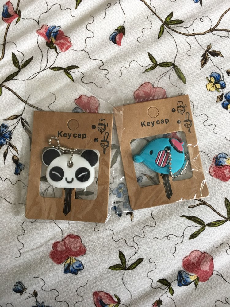 Car StylingHigh quality free shipping Kawaii Cartoon Animal Silicone Key Caps Covers Keys Keychain Case Shell Novelty Item KCS