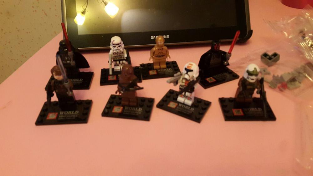 8Sets/lot Star Wars Minifigures Building Block Starwars Mini Action Figure VS Marvel Avengers Super Heroes Assemble Decool
