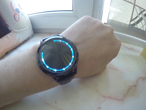 Creative Personality Minimalist Leather Normal Waterproof LED Watch Men And Women Couple Watch Smart Electronics Casual Watches
