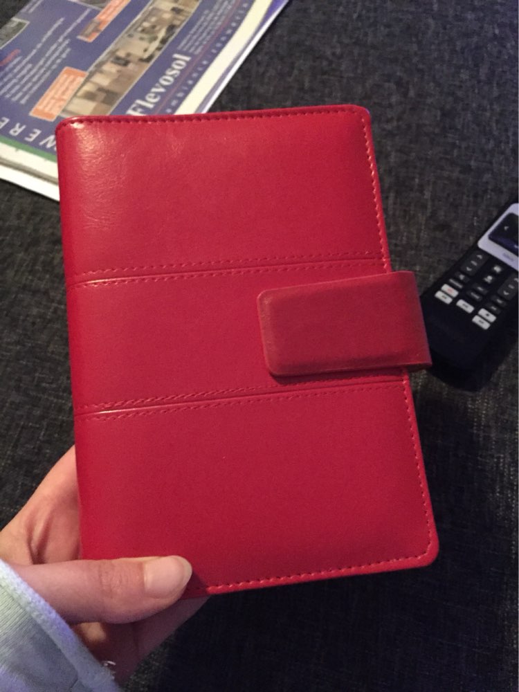Fashion Magnetic buckle spiral notebook leather agenda organizer planner A6 A5 ring binder stationery note book hard cover