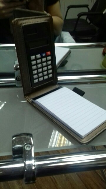 2016 creative stationery pu leather notebook notepad diary memo A7 planner Multifunction pocket mini notepad with calculator