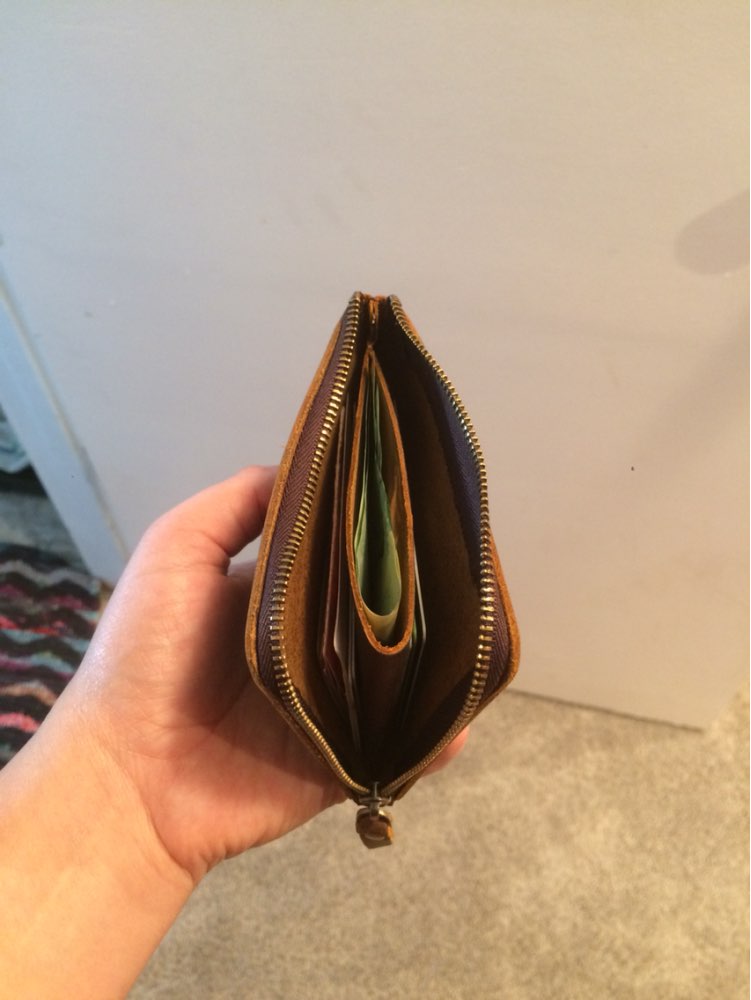 Luxury Brand Vintage 100% Genuine Crazy Horse Leather Mens Short Slim Mini Zipper Wallet Wallets Card Holder Coin Purse For Men