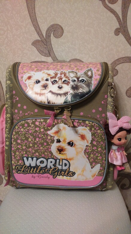 Russian Children School Bags Pink Flower Printed Waterproof Orthopedic Nylon Kids Girls Backpack 3D Schoolbag Mochila Infantil
