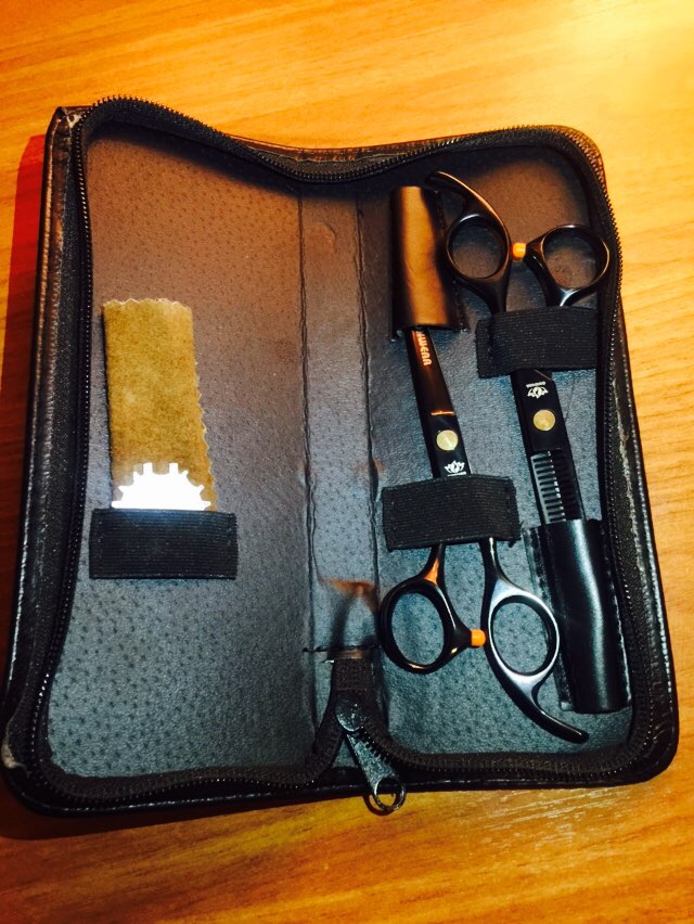 Professional Japan Hair Scissors Set 6.0/5.5 inch Barber Hairdressing Cutting Thinning tijeras peluqueria with leather pouch