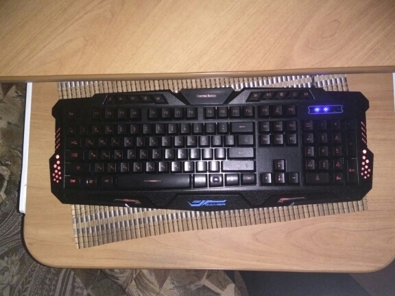 Fighting Nation Russian backlit gaming keyboard gamer led backlight 3color breathing switchable light wired USB for computer mac
