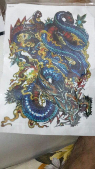 Waterproof Large Temporary Tattoo Stickers Men Arm Leg Fake Transfer Tattoo Dragon Lion Sexy Products Tatuagem Temporaria