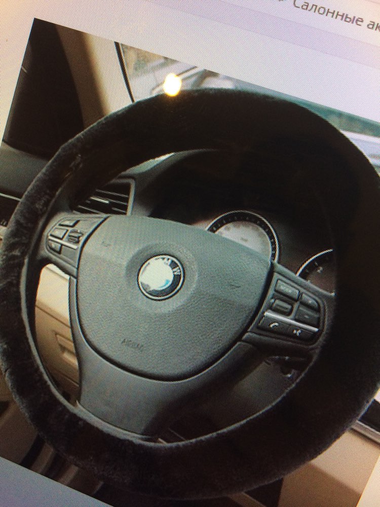 Winter Cover on Steering Wheel Car Steering Wheel Cover  Premium Soft Short Fur Steering Wheel Cover