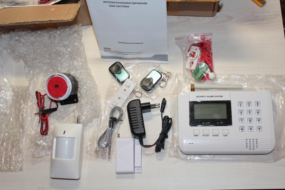 Russia Stocked Alarm System Russian/English Voice Wireless GSM Alarm System Dual Antenna Security Home Alarm with PIR detector