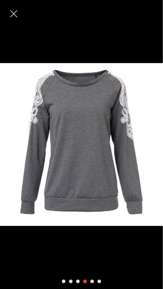 2016 Spring Autumn Women Casual Sexy Lace Crochet Splice Off Shoulder Long Sleeve Shirts Tops Blouse Hoodies Sweatshirts S-4XL