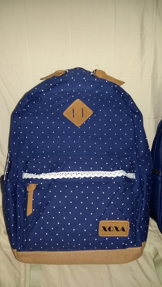 XQXA Ethnic Women Backpack for School Teenagers Girls Vintage Stylish Ladies Bag Backpack Female Dotted Printing High Quality
