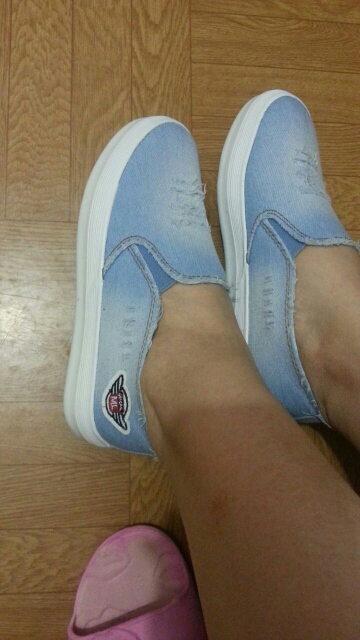 New Womens Flats 2016 Casual Jean Canvas Casual Slip-On Round Toe Thick Sole Vintage Shoes