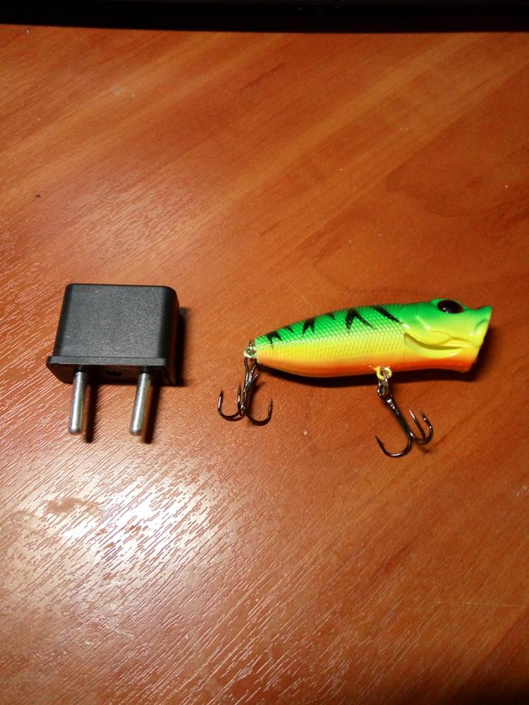 Lowest Price Fishing Tackle 3D eyes 6.5CM 13G With 6# Treble Hooks Popper Fishing Lure Plastic Wobbler Artificial Hard Bait