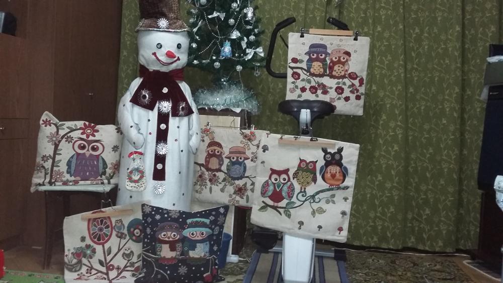 Owl Printed Cushion Home Decor 43x43cm/17x17'' Linen&Polyester Decorative 1Pcs/lot