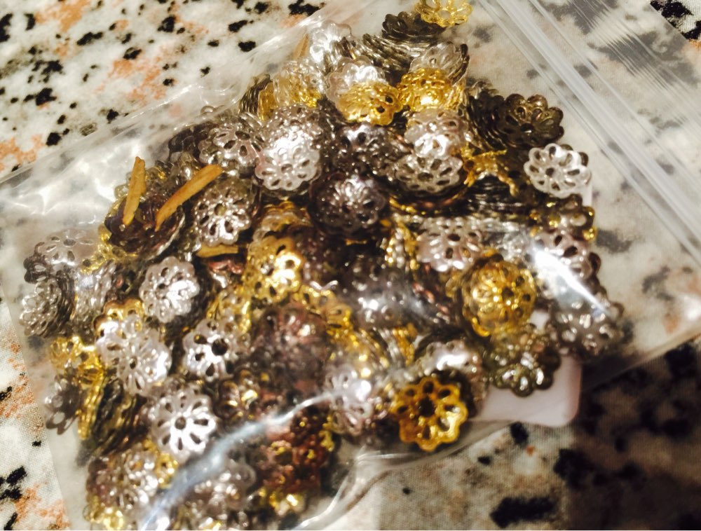 Wholesale 500pcs Antique Silver Gold Filigree Metal Flower Bead Caps Jewelry Findings 6mm for Jewelry Making