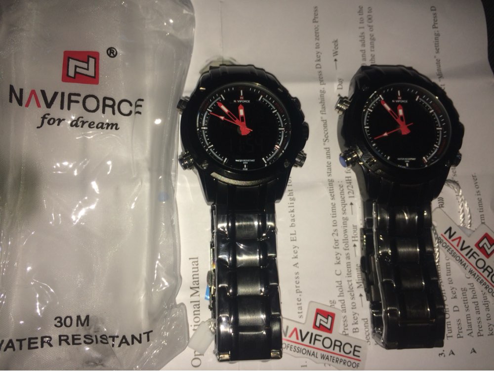 Watches men NAVIFORCE brand Sport Full Steel Digital LED watch reloj hombre Army Military wristwatch relogio masculino 9050