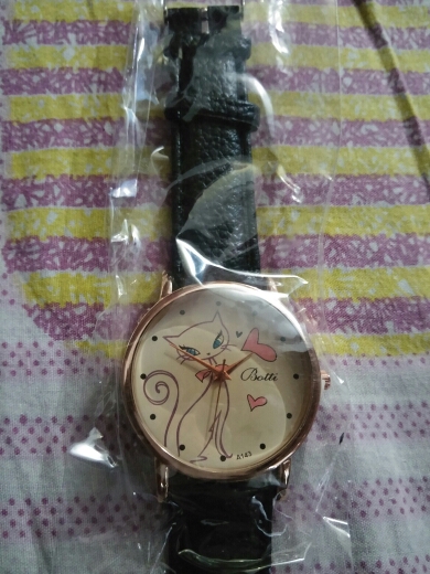 Fashion Women Faux Leather Strap Band Analog Quartz Wrist Watch Cat Women Watch Relogios das mulheres