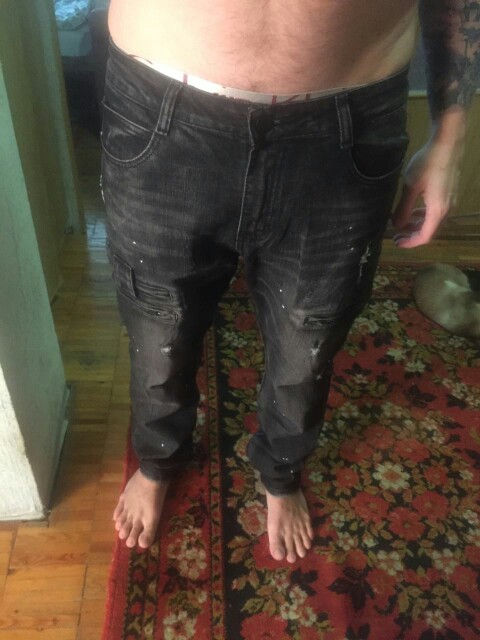 High Quality Mens Ripped Biker Jeans 100% Cotton Black Slim Fit Motorcycle Jeans Men Vintage Distressed Denim Jeans Pants Q1566