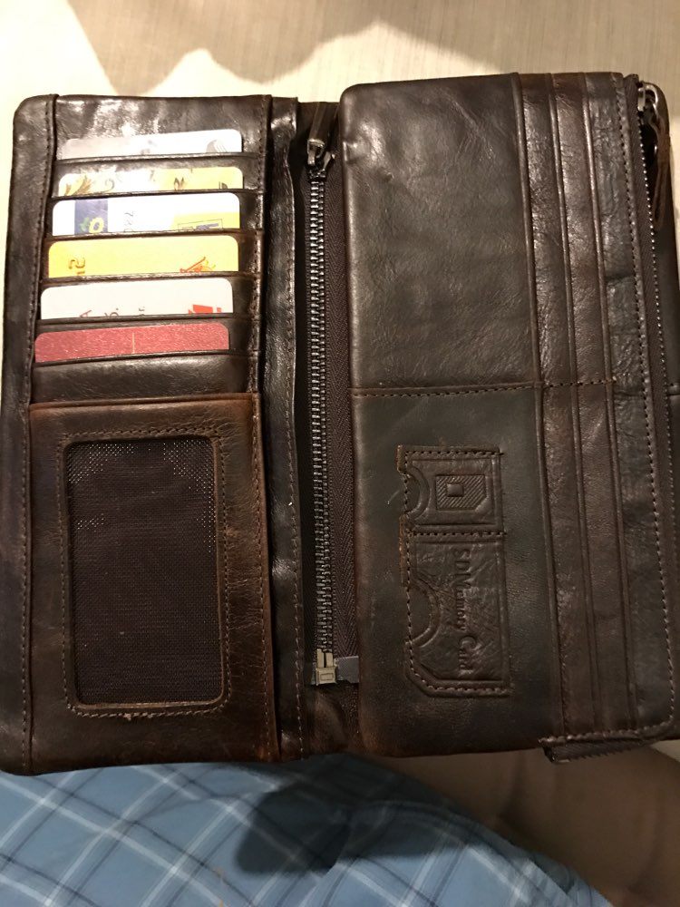 CONTACT'S Brand Classic Men Wallet European&American Crazy Horse Leather Wallets Fashion Purse Card Holder Man Vintage Wallets