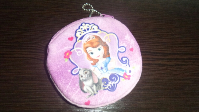 XZHJT New 2016 Kawaii Cartoon Sofia The First Children Plush Coin Purse Zipper Change Purse Wallet Kids Girl Women For Gift