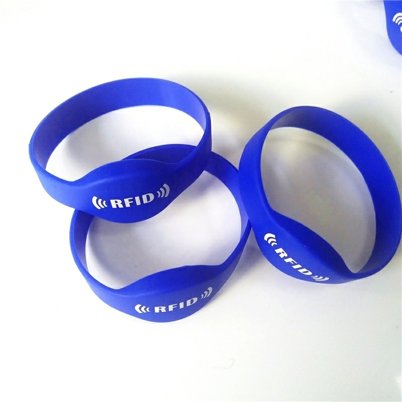 13.56MHZ MF 1K S50 F08 NFC Tags ISO14443A Silicone NFC Wristband Bracelet Printed RFID Wrist Band Card