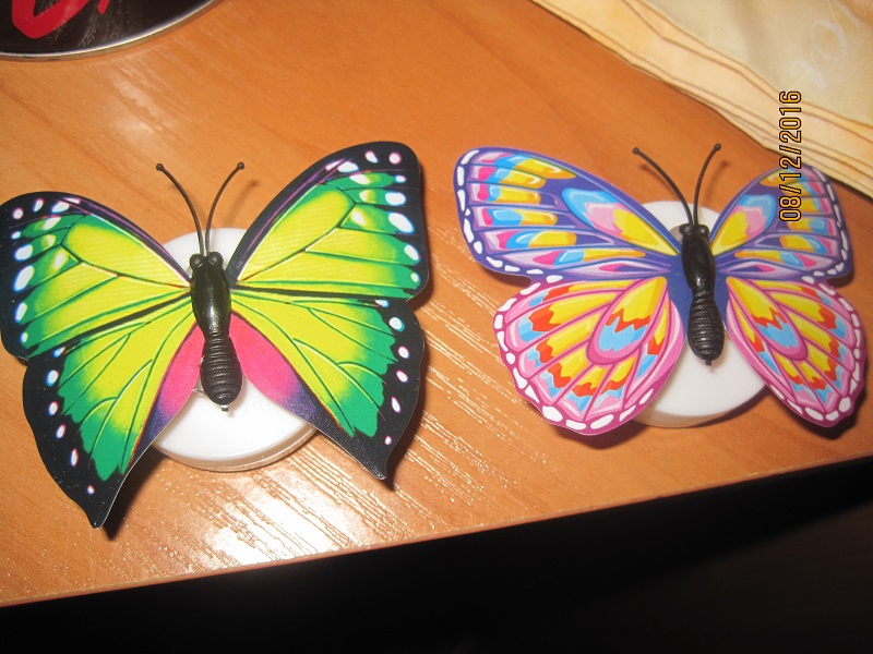 2016 random color Lovely Changing Beautiful Cute ABS Butterfly LED Night Light Lamp