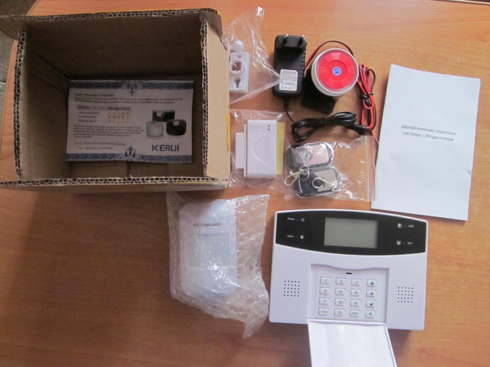 Intelligent Dual-Network GSM/PSTN Burglar Alarm system for home House villa Burglar Security LCD Keyboard  Wireless alarma gsm
