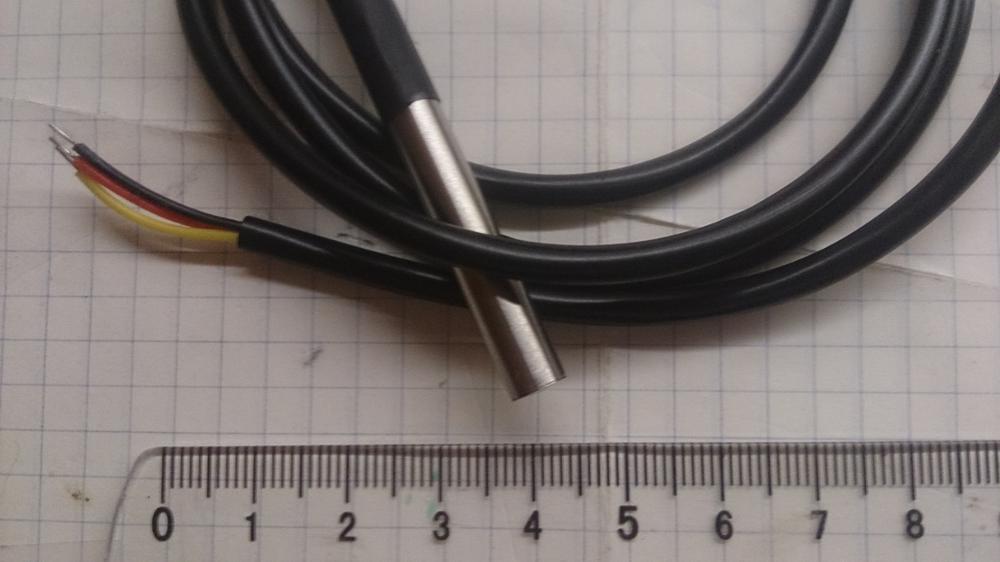 1pcs DS18B20 Stainless steel package 1 meters waterproof DS18b20 temperature probe temperature sensor