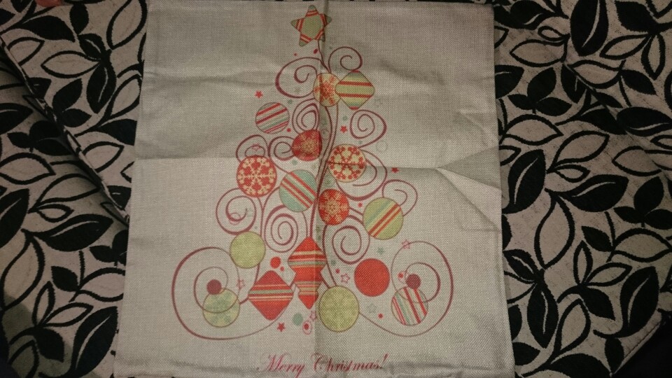 44*44cm Merry Chirstmas Full Printed Cotton Linen Pillow Case Cushion with Invisible zipper Case Cover Christmas Home Decorative