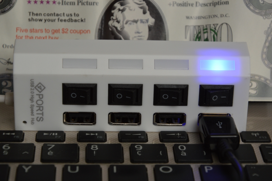 Mini High Speed USB 2.0 Hub 4 Ports Portable USB Hub 480 Mbps On/Off Switch Hub USB Splitter Adapter For PC Laptop