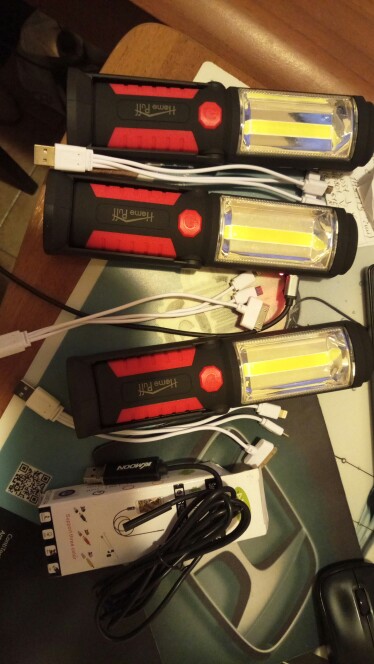 18650 COB Torch Charging Linterns LED Rechargable USB Flashlight Work Light Magnetic HOOK with Mobile Power Function