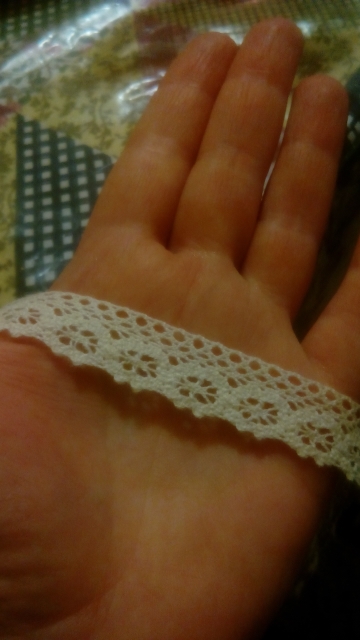 FENGRISE Apparel Sewing Fabric 5Yards DIY Ivory Cream Trim Cotton Crocheted Lace Fabric Ribbon Handmade Accessories Craft