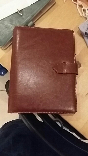 Leather Padfolio folder New design high quality PU 6 rings folder for a5 notepad notebook planner agenda