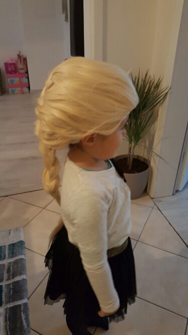 Anna Elsa Cosplay Wig Ponytail Hair For Adult Kids Elsa White Brown Wig Cosplay Hair wig Synthetic Wigs For Children  QY05